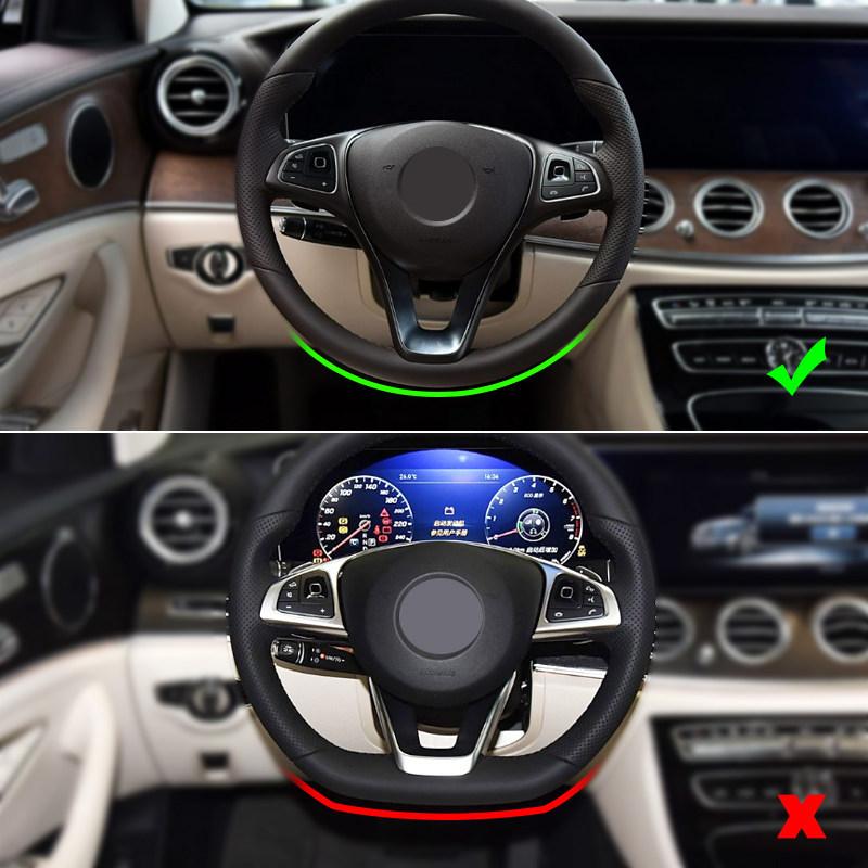 Для Mercedes Benz C E GLC CLA Класса W205 W213 X253 Рамка Рулевого Колеса с Текстурой Углеродного Волокна Накладка