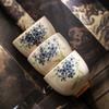 Японская керамическая чайная чашка Набор для чая Кунг-фу Бытовая личная чашка Портативная расписанная вручную чашка-мастер с цветочным узором Аксессуары для чайной посуды