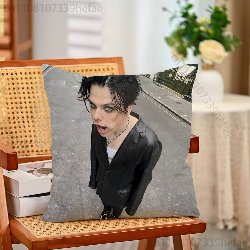 YYungblud Singer YB Print Polyester Pillow Case for Valentine gift Home Sofa Cushion Cover Decoration Custom