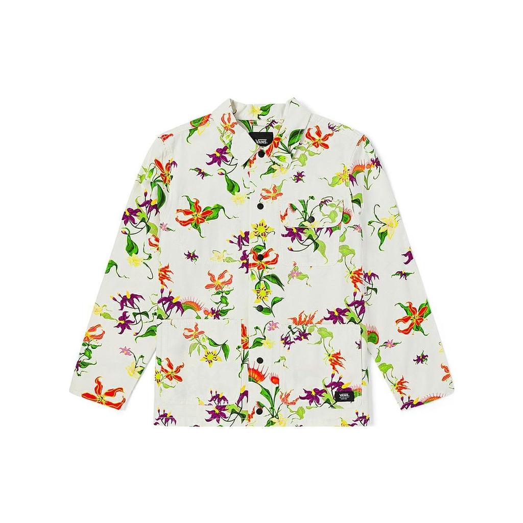 Vans Куртка с цветочным принтом и воротником на одной пуговице с длинным рукавом, мужская куртка, разноцветная VN0A3WF1YK1