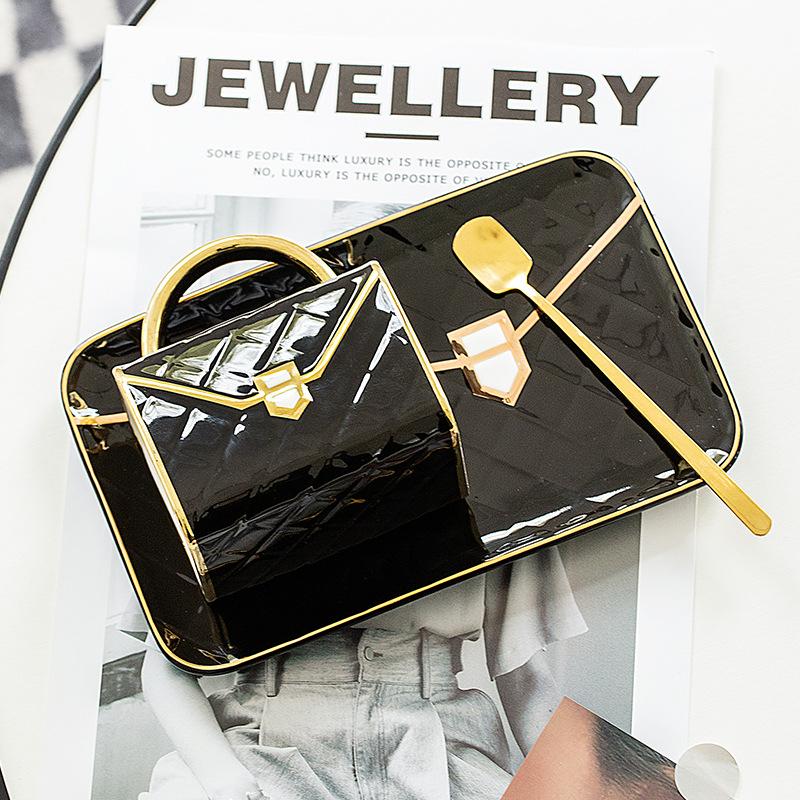 Ceramic coffee cup with saucer set Creative bags cups and plates Exquisite British style Afternoon Tea Cup Hotel coffee bee cup