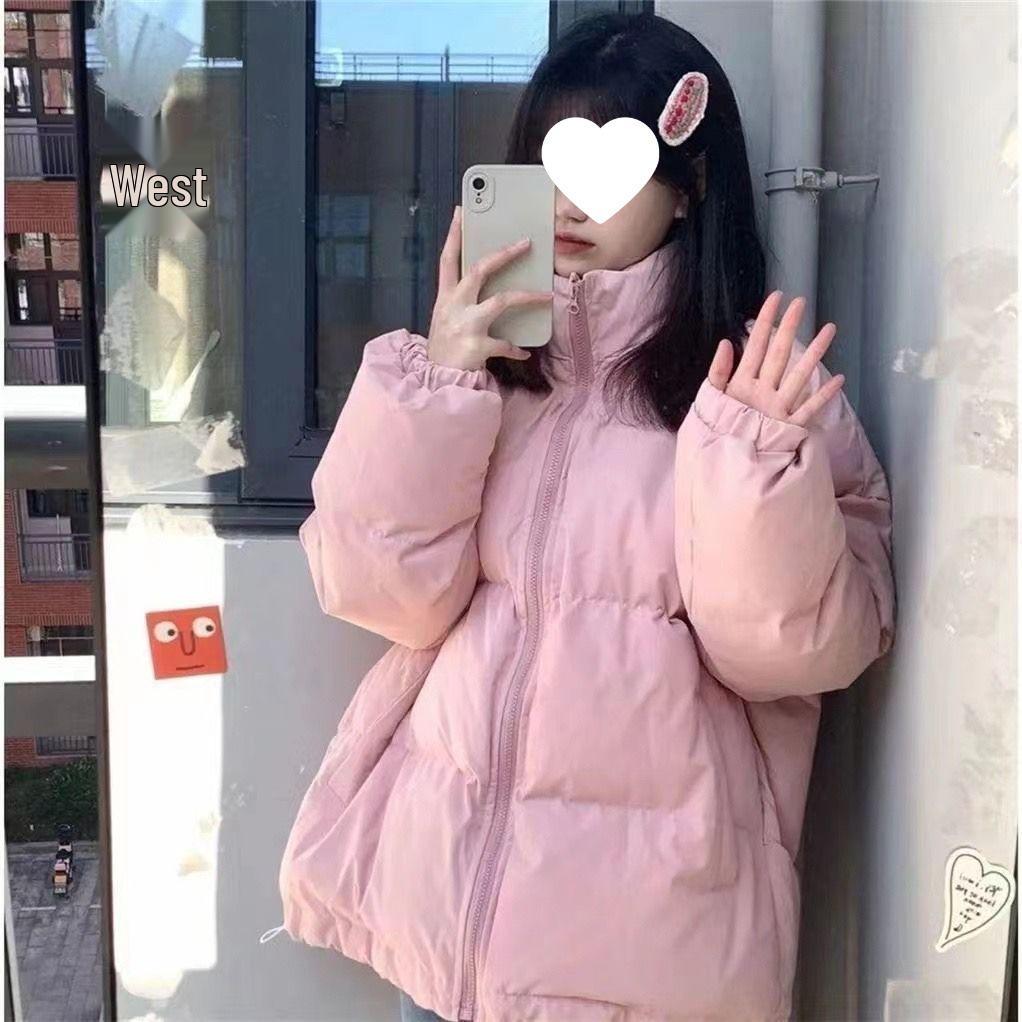 Женский пуховик оверсайз со стойкой - Теплый, повседневный и универсальный для осени/зимы