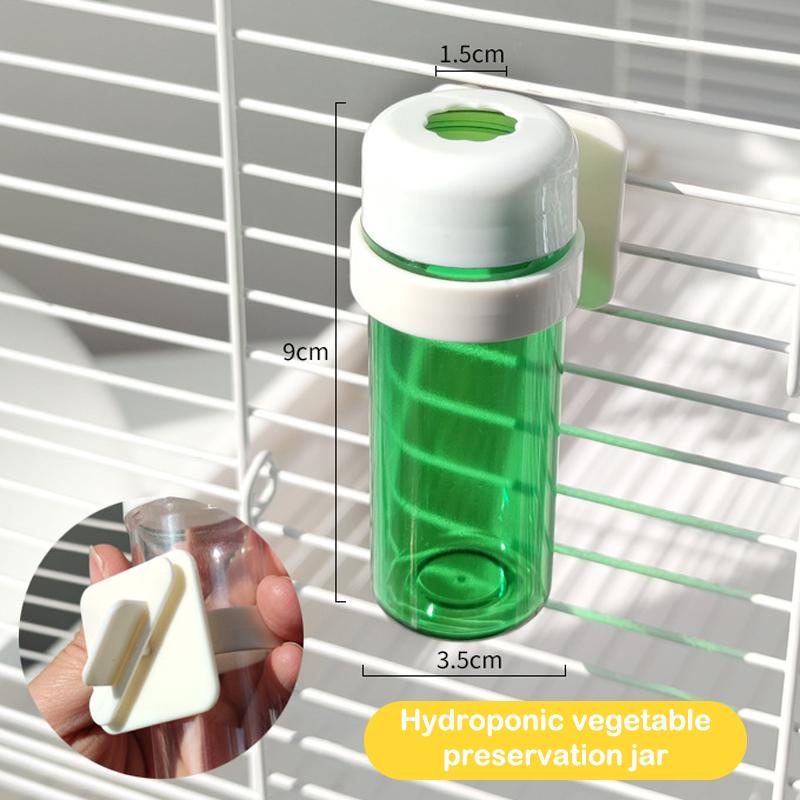 Bird Parrot Feeder Cage Vegetable Holder Preservation Jar Cage Accessories Hanging Basket Container Toys Budgie Cage Supplies