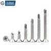 GUWANJI 304 Stainless Steel Cross Recessed Countersunk Self-Drilling Screws