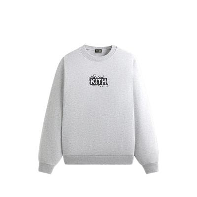 Kith X Бэтмен Летучая мышь Винтаж Нельсон Свитшот Светло-серый Мужские Топы KHM032789-002