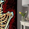 2 шт. Шторы с рисунком черепа, декоративные люверсы, верхние оконные драпировки, оконные украшения для спальни, гостиной, домашнего декора, шторы