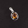 Natural Citrine Gemstone Pendant 925Sterling Silver Handmade Minimalist Jewelry PP-6-5