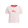 Adidas Originals X Disney Dumbo Logo Print Colorblock Round Neck T-Shirt Women Tops Pink IN1059