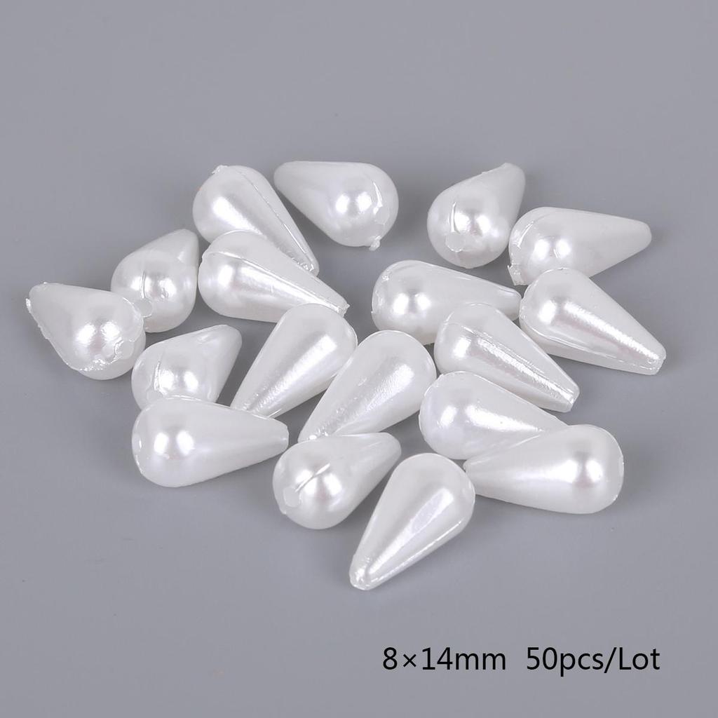 50-100 шт. ABS искусственный жемчуг акриловые рисовые бусины с двумя отверстиями для изготовления модных ювелирных изделий DIY ожерелье браслет