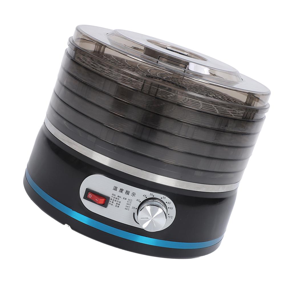 Машина для сушки пищевых продуктов, черная, 5 ярусов, PP PS, регулируемая температура, универсальная сушилка для фруктов