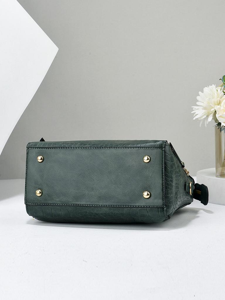 2024 Женский комплект сумок для матери и ребенка с крокодиловым узором: Вместительная, модная сумка через плечо на одно плечо