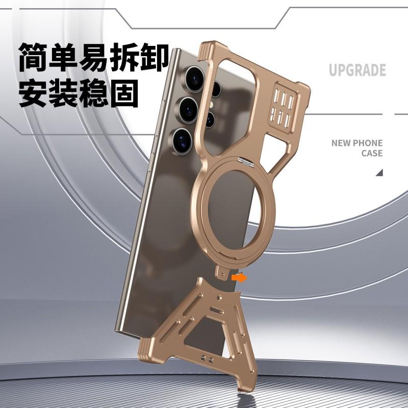 Металлический чехол для телефона Galaxy S25 Ultra S24 S23 S22 Тонкий Магнитное крепление Теплоотвод Защита от падений