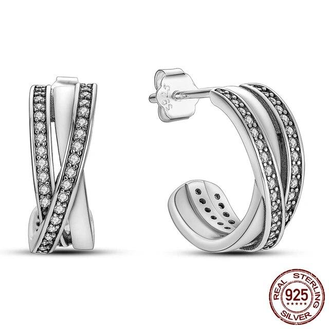 Новый дизайн, серьги-гвоздики со звездами и крыльями, серьги-кольца для женщин, подруги, жены, серебро 925, ювелирные изделия, подарок, серьги-капли