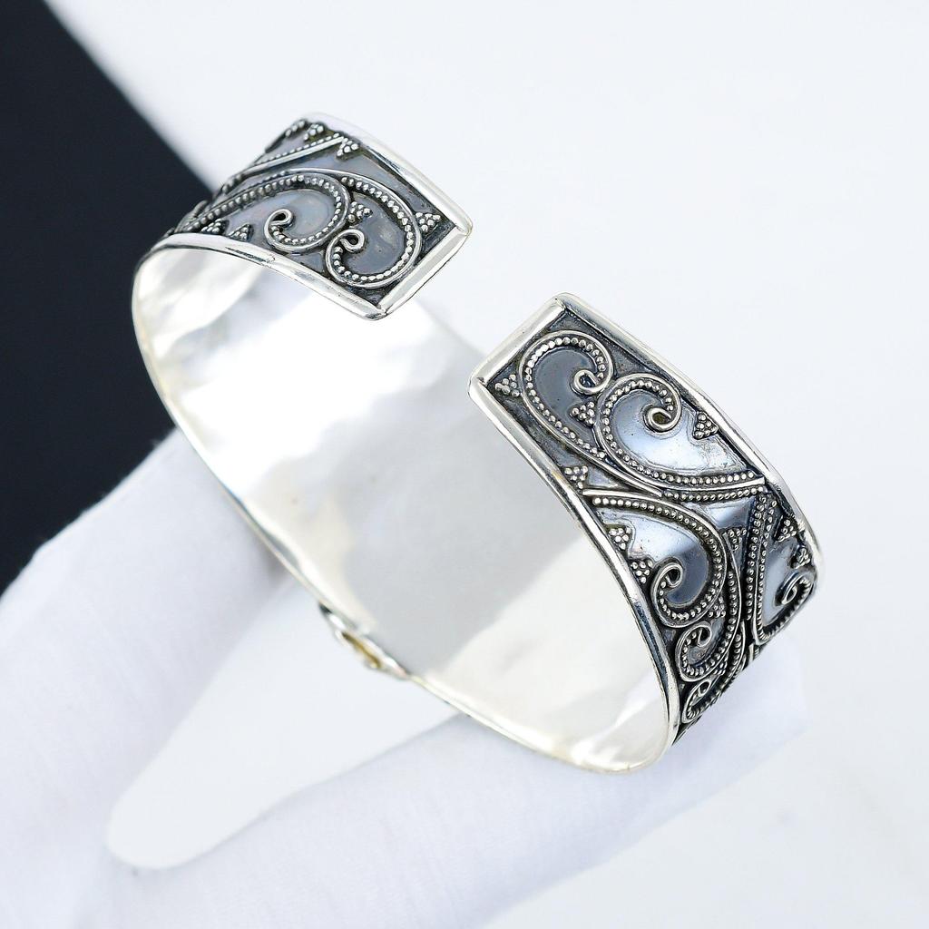 Натуральный опал Дандарте драгоценный камень ручной работы из серебра 925 пробы, браслет Дандарте опал, для жены, браслет унисекс, подарки для нее