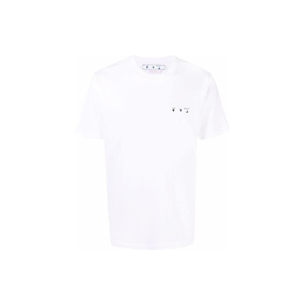 Off-White Caravaggio Paint Slim Tee White/Black Men Tops OMAA027C99JER0050110