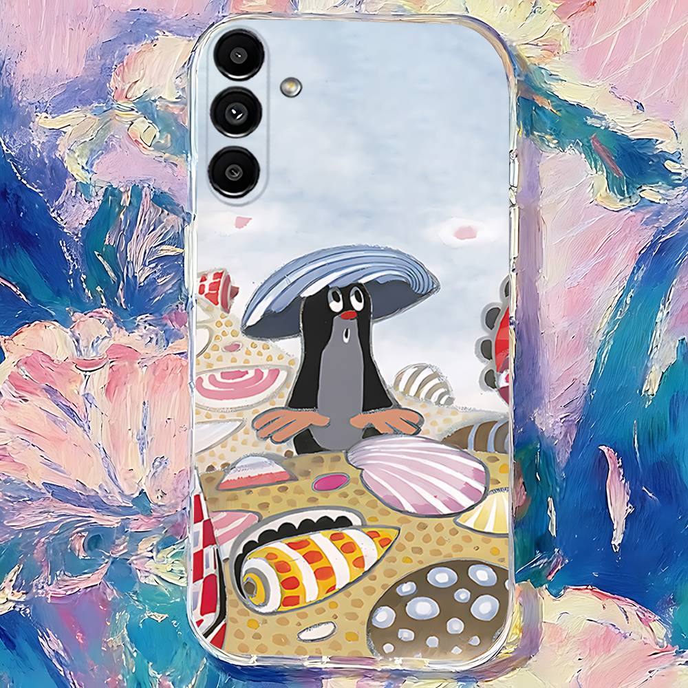 Мультяшный милый Крот-М Чехол для телефона Samsung S30,S25,S24,S23,S21,S22,S20,S10,5G,FE,lite,PIus,Ultra Прозрачный чехол
