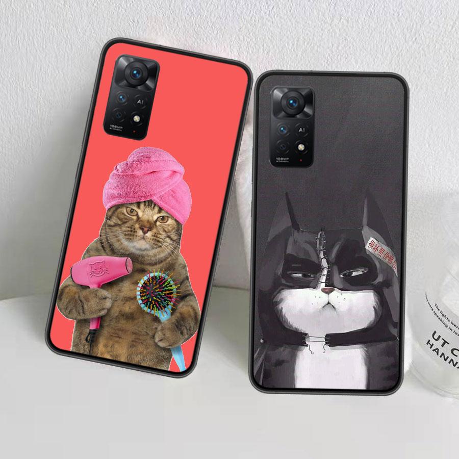 Cartoon Cats Phone Case For Redmi Note 13 Pro 5G Plus 12 12C 10 10A 10C 9 9A 9C 9T 8 8A K60 K70 Pro Xiaomi Cover 7 7A 6 6A Shell