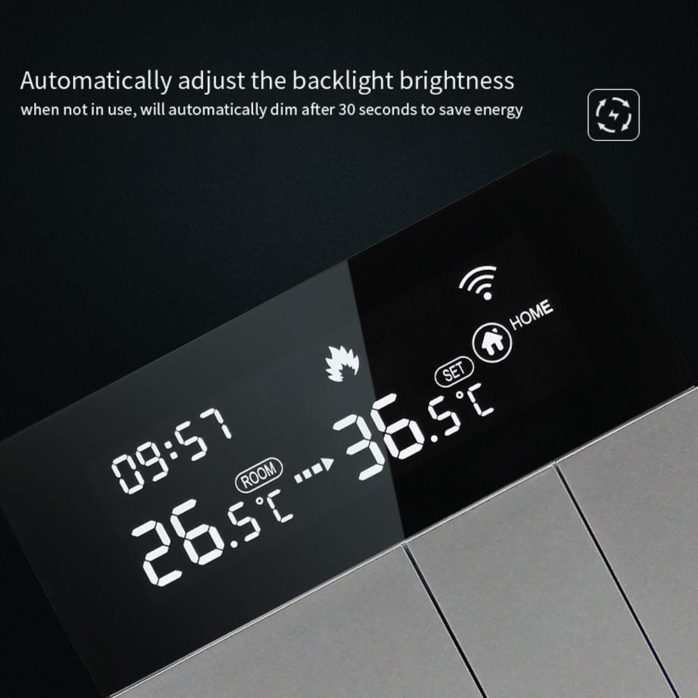 i8HGC Tuya WiFi Intelligent Temperature Controller Thermostat Backlight Brightness Automatic