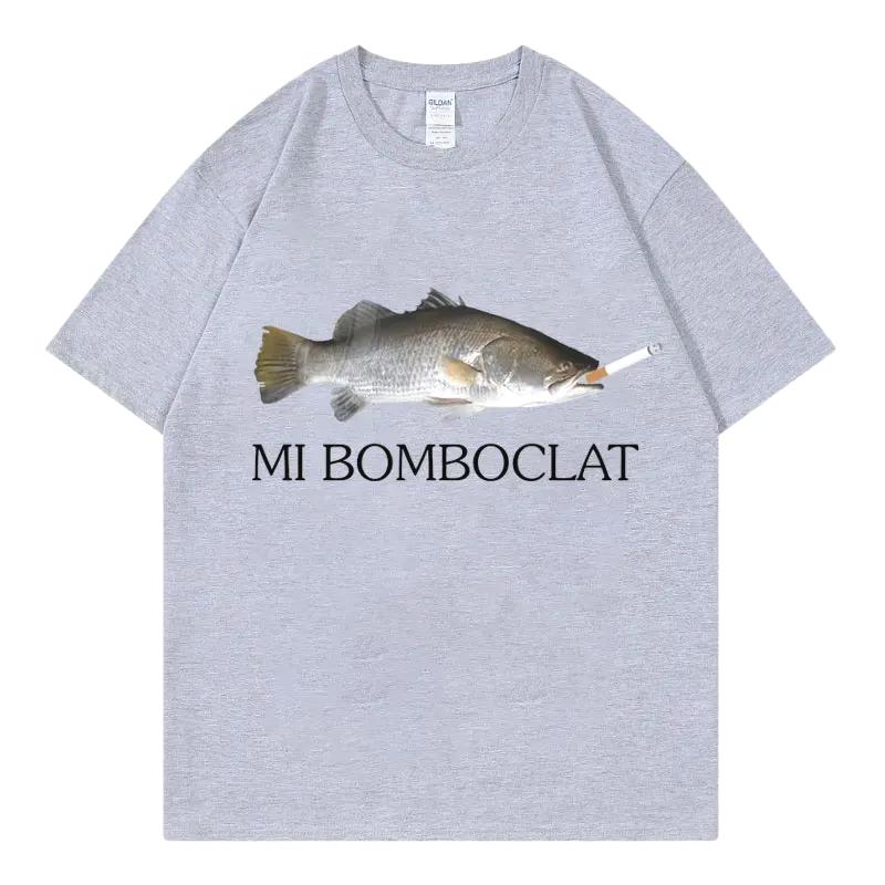 Funny Bomboclat Fish Meme Tshirt High Street Fashion Trend Yk Short Sleeve Tshirts Women Harajuku Vintage Style T Shirts