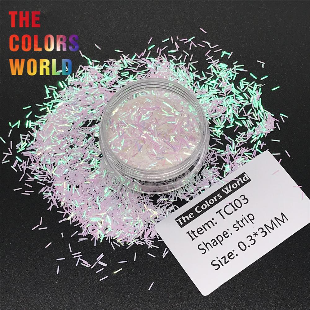 TCT-199 перламутровые переливающиеся цвета 0,3*3 мм мишурная полоска короткая планка для украшения ногтей гель для ногтей блестки для тела ручная работа