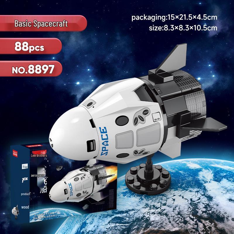 Spacecraft Starship Falcon Toy Building Blocks - Children's Rocket Assembly Set