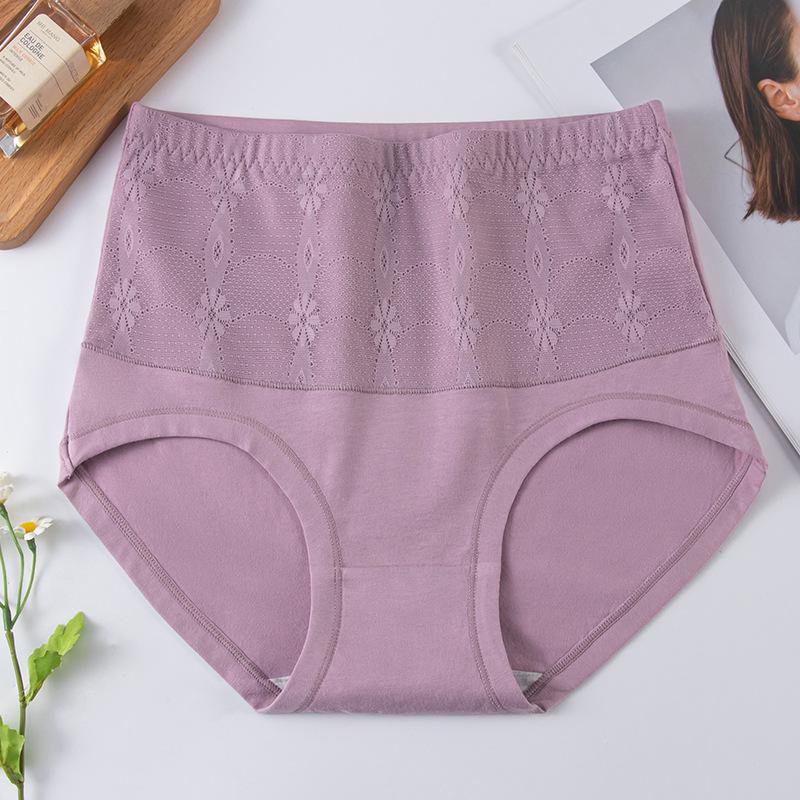 Plus Size High Waist Cotton Briefs for Middle-aged & Elderly Women - Breathable Tummy Control
