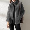 Jacket Women's Winter Velvet Thickened Double Sided Collar Warm Sweater Cardigan Zipper Fleece