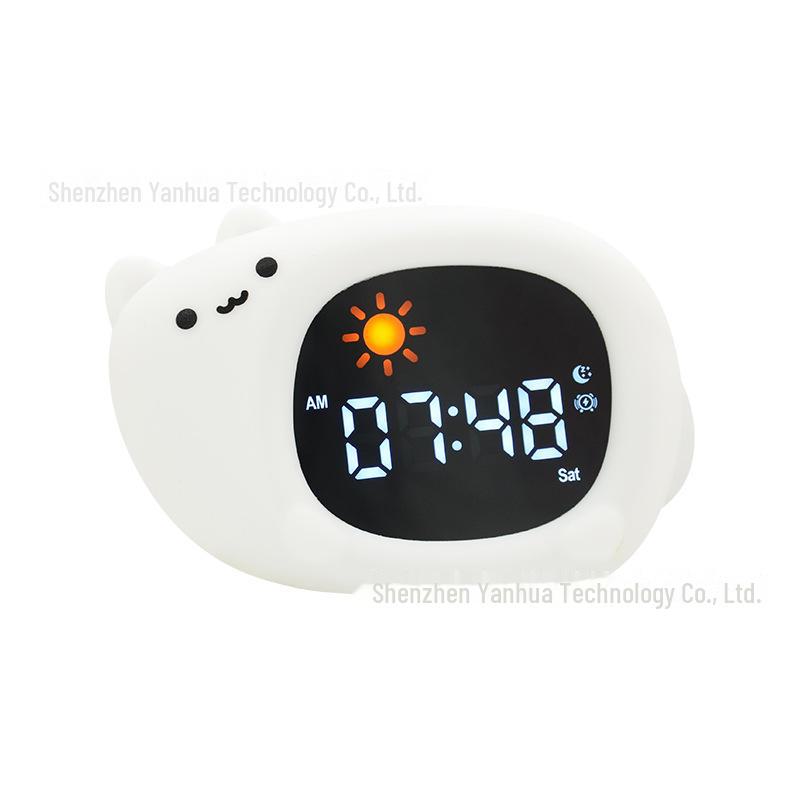 Детский силиконовый будильник Sunrise с ночником и ЖК-дисплеем