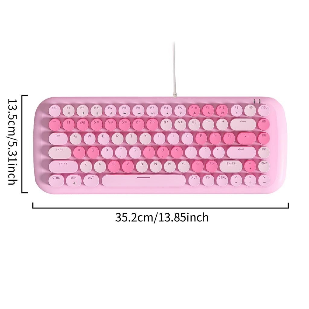 Mofii Механическая клавиатура со светящимися клавишами, 84 клавиши, разноцветная, отлично подходит для офисных работников и геймеров