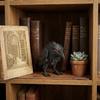 Фальшивая статуэтка ворона 3D-печатная фигурка вороны с красными глазами Реалистичная мистическая готическая скульптура вороны для Хэллоуина Домашний декор