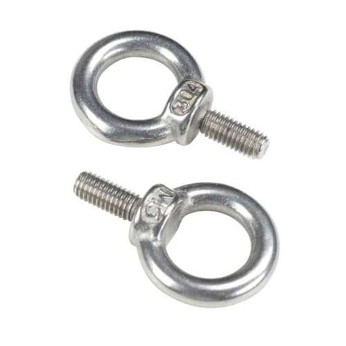 HFS (R) Stainless Steel Eye Bolts, Fixed/Hanging Hardware, Rust-Resistant, Weather-Resistant, Strong, M5, 10 Pieces