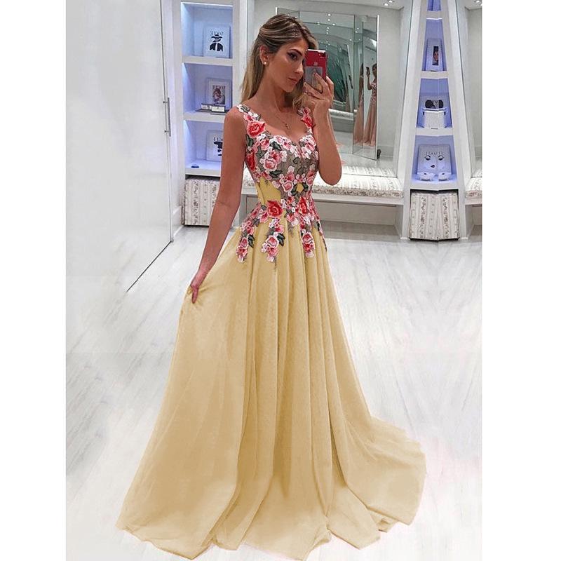 Floral Print Halter Chiffon Long Dress Women Dresses Sexy Casual Beach Dress