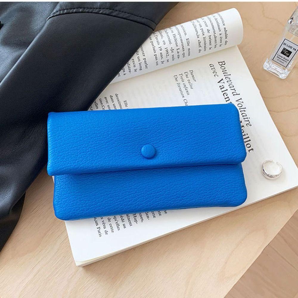 Korean Style Envelope Wallets PU Leather Change Bag Ins Women Long Clutch Bag Outdoor