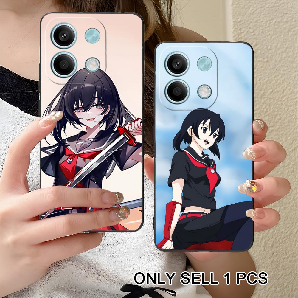 Матовый ТПУ чехол для мобильного телефона Akame Kurome для Xiaomi Redmi Note 14 13 12 11 S Pro Plus 4G 5G Цветной печатный чехол