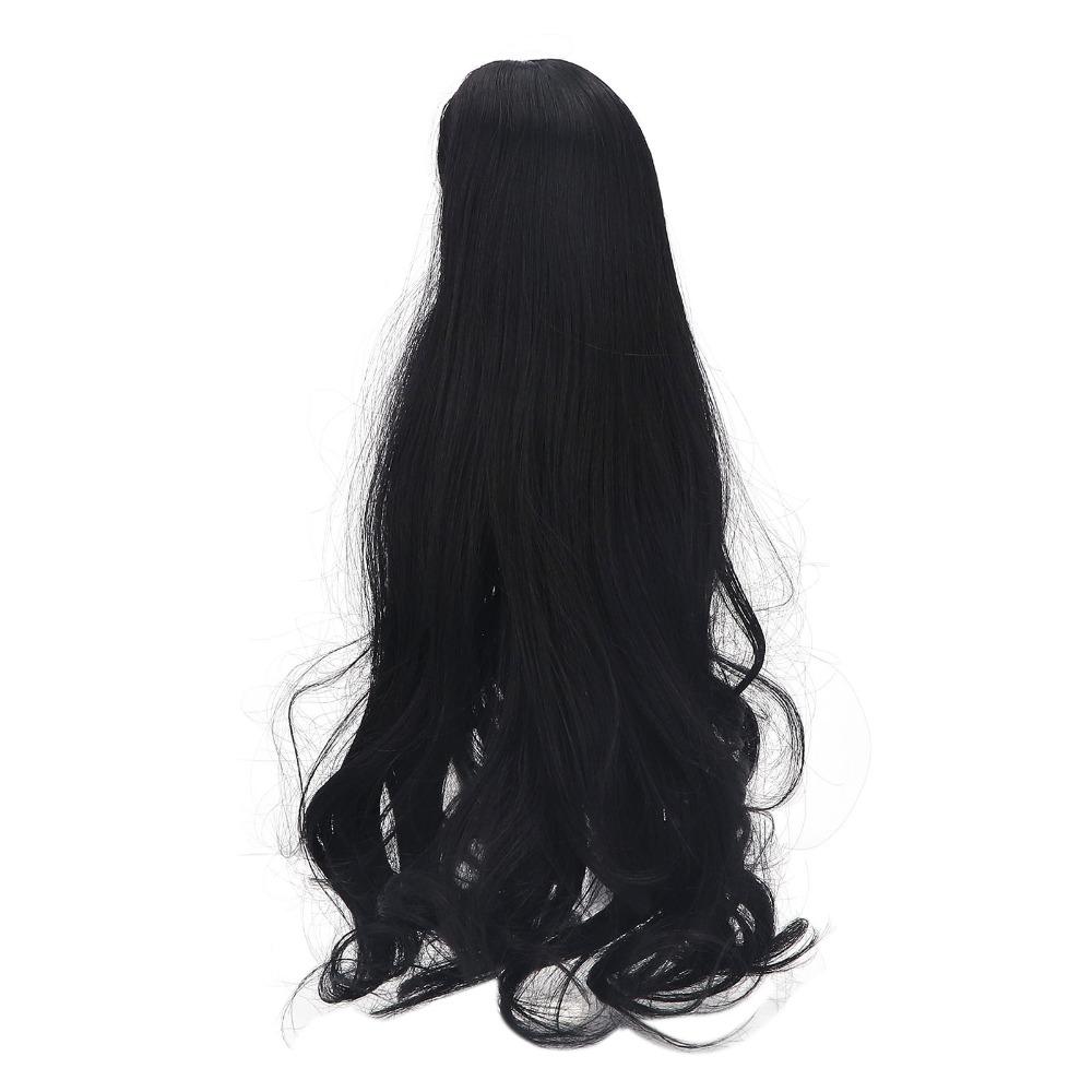 Black Doll Hair Wig Long Curly Hair for BJD Doll Wig Doll Accessories DIY Doll Wig  DIY Replacement
