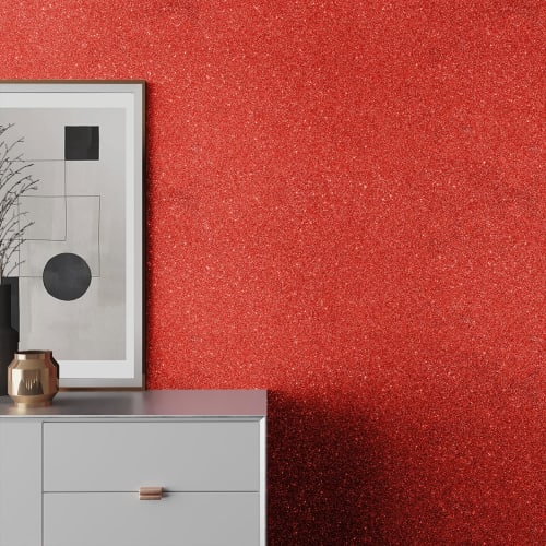 VEELIKE Glitter Wallpaper Stickers, Red, 40x300cm, 0.6mm Thick, Glitter-Infused, Cutting Sheet, Wall Stickers, Glitter Stickers, Gift Wrapping, Furnit