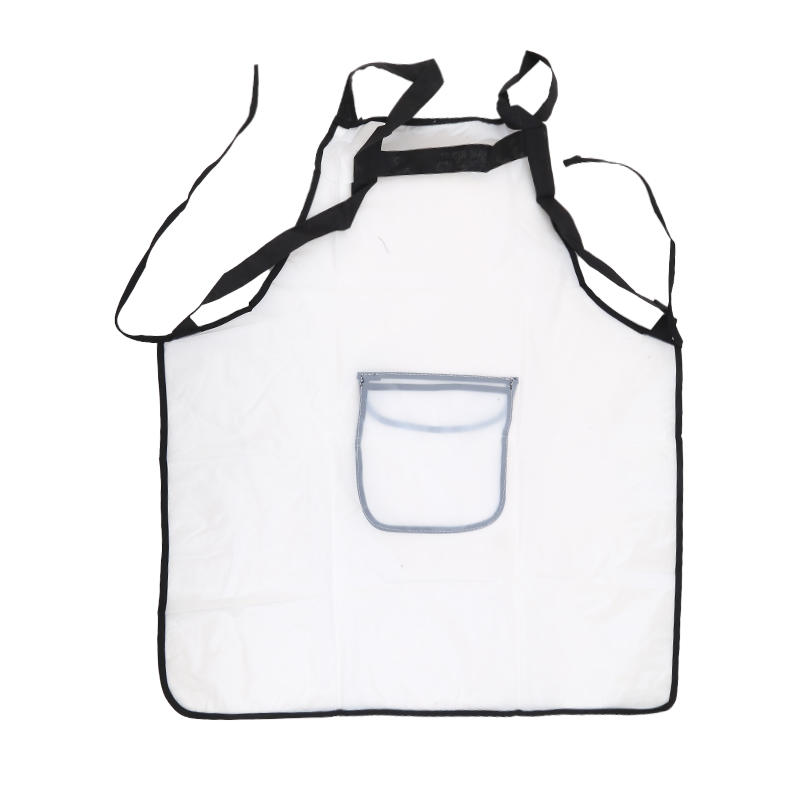 Водонепроницаемый рабочий фартук прозрачный черный белый маслостойкий кухонный фартук чистящие средства милый мультяшный мишка грязеотталкивающий фартук из ТПУ