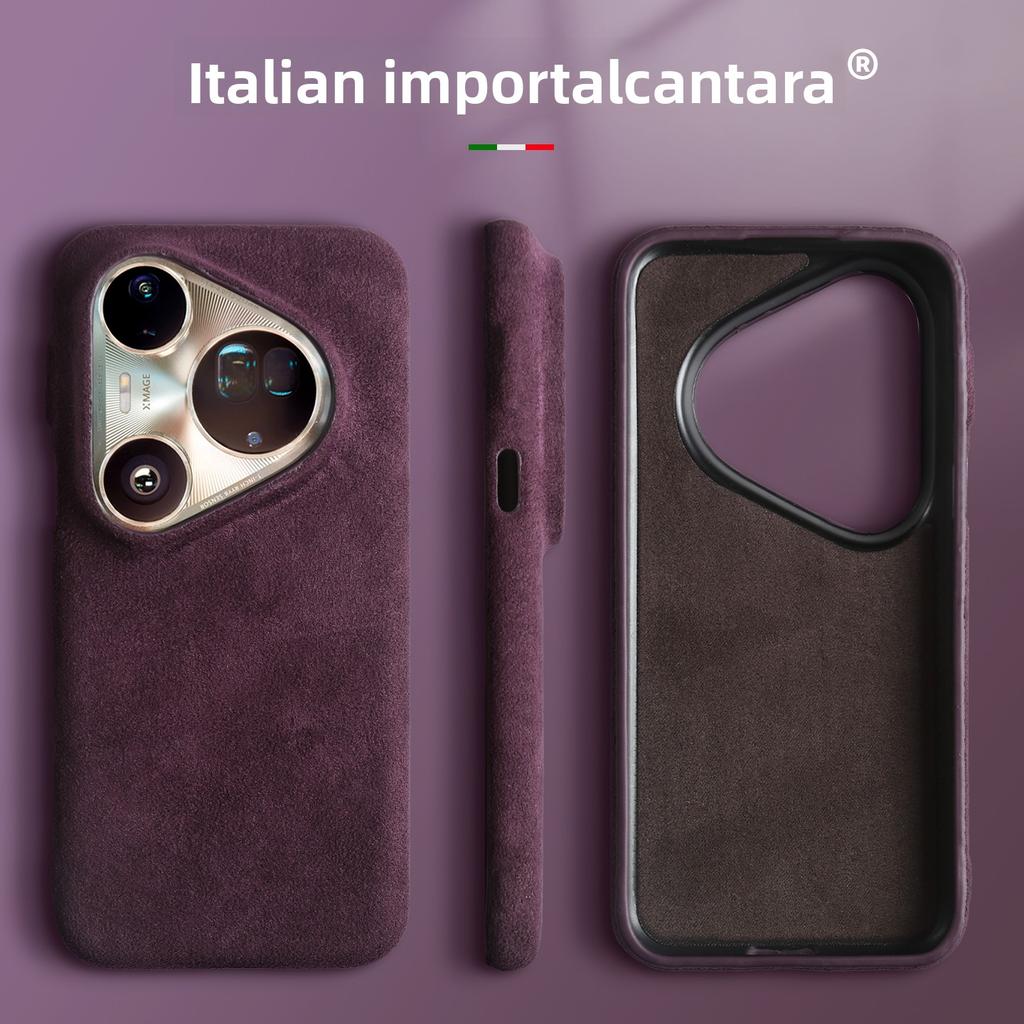 Alcantara Case for Huawei Pura 80 Ultra Pura 70 Pro Premium Business Slim Anti Drop Full Coverage Protective Cover
