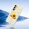 For Samsung Galaxy A36 5G Case Golden Butterfly Sunflower Pattern Printing Straight Edge TPU Phone Back Cover