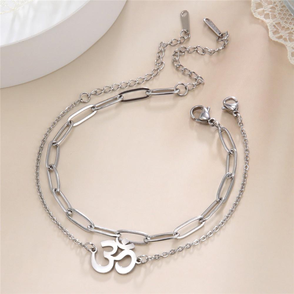 Cazador Stainless Steel Buddhism Hindu Yoga Om Hand Bracelets for Women Mother's DayBirthday Gifts Meditation Jewelry 2026