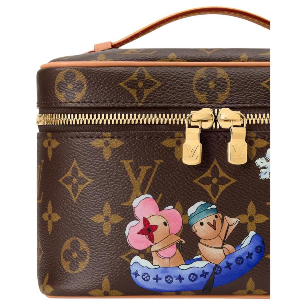 Louis Vuitton Стильная косметичка-сумочка из канвы с монограммой, мини, женская, коричневая M26647