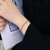 Браслет из красной нити Redline French: 8K Розовое золото с бриллиантами, половина веревка, половина цепочка, счастливый плетеный дизайн для года рождения