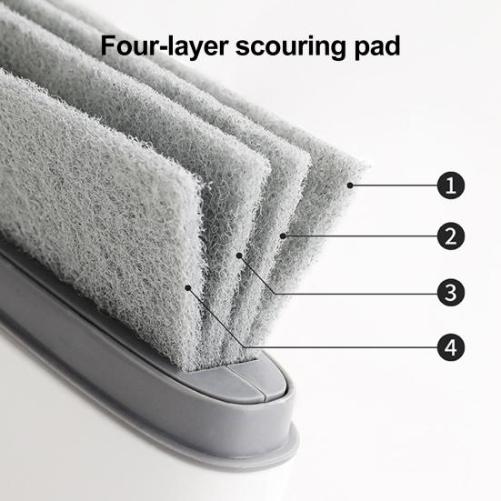 Щетка для чистки оконных пазов 2-в-1 Портативный захват для волос в дверных пазах