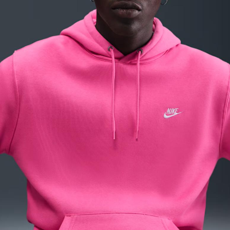 Nike Худи с длинным рукавом, пуловер, толстовка с карманом, мужская, розовая, FN3859-684