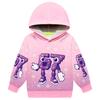 Детский модный худи с длинным рукавом и принтом, свободного кроя