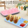 Silicone Taco Holder with 3 Dividers Reusable Tortilla Rack Non-Slip Food Dish Heat Cold Resistant Burrito Holder
