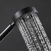 Bathroom Black Handheld Rainfall Pressurized Shower Set with Hose and Bracket