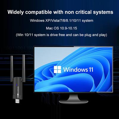 USB 3.0 Адаптер Сетевой Адаптер Без Драйверов Поддерживает для Windows Vista/XP/7-11/Linux OS/ OS WiFi 6 Приемник Донгл для Настольного Компьютера