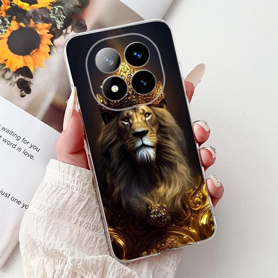 Для Xiaomi Redmi Note 14 14Pro 14 Pro+ Plus Чехол Милые Животные Тигр Лев Дракон Мультяшная Крышка Телефона Мягкий ТПУ Матовый Силиконовый Capa