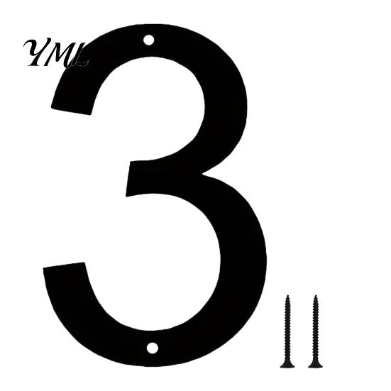 Wall Mount Address Number 3D House for Outside, Modern 0-9 Floating Numbers, Outdoor Mounted Numbers Weather-proof Metal Sign Door, Mailbox,